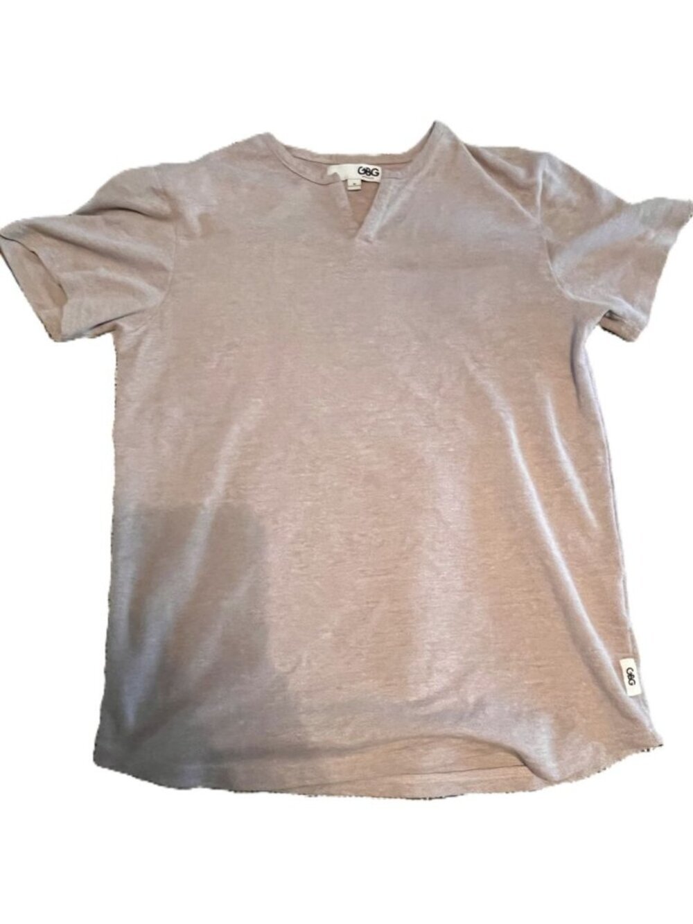 GBG Los Angeles V Neck T Shirt Mens Medium Pink Purple Minimalist Basic Tee 1077